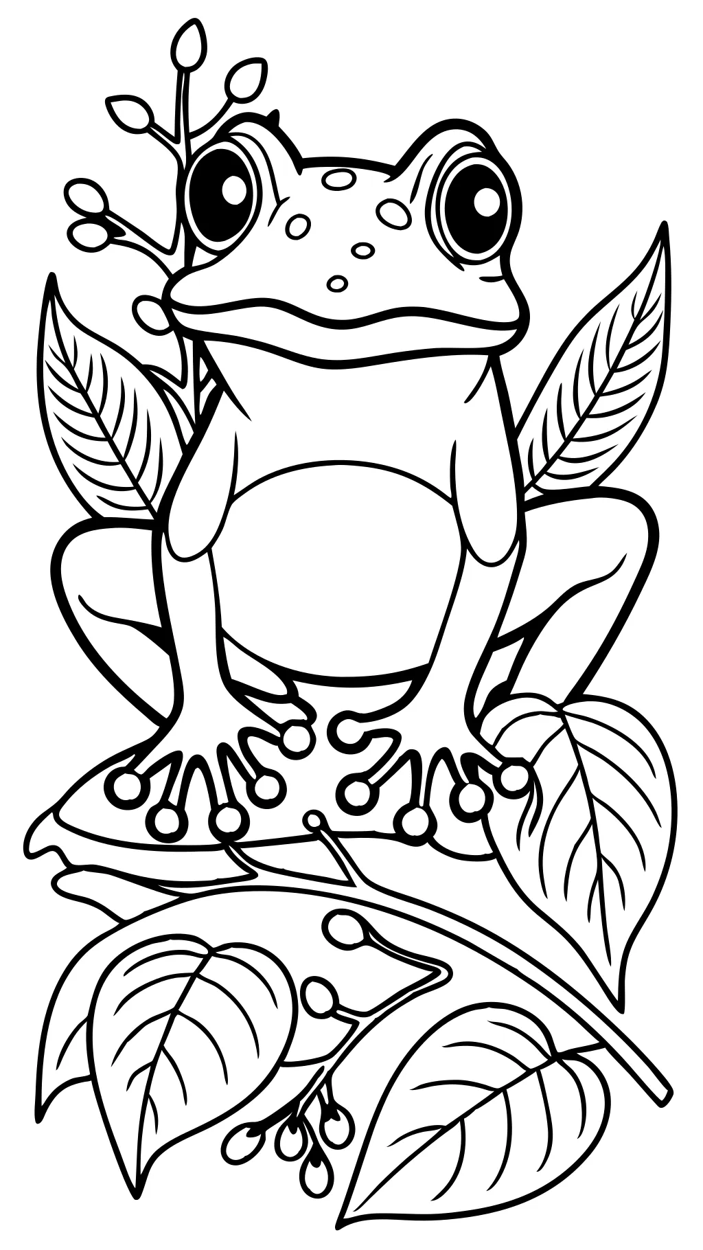 tree frog coloring page